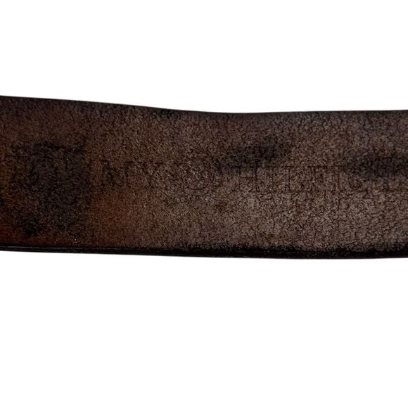 Vintage Tommy Hilfiger Men’s Leather Belt USA Made Sz 36 Walnut Brown - Picture 10 of 11